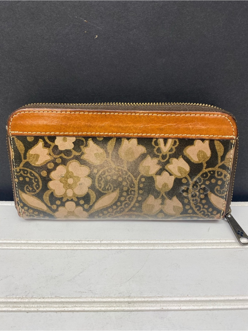 Patricia Nash Georgia Floral Leather Zippered Wallet